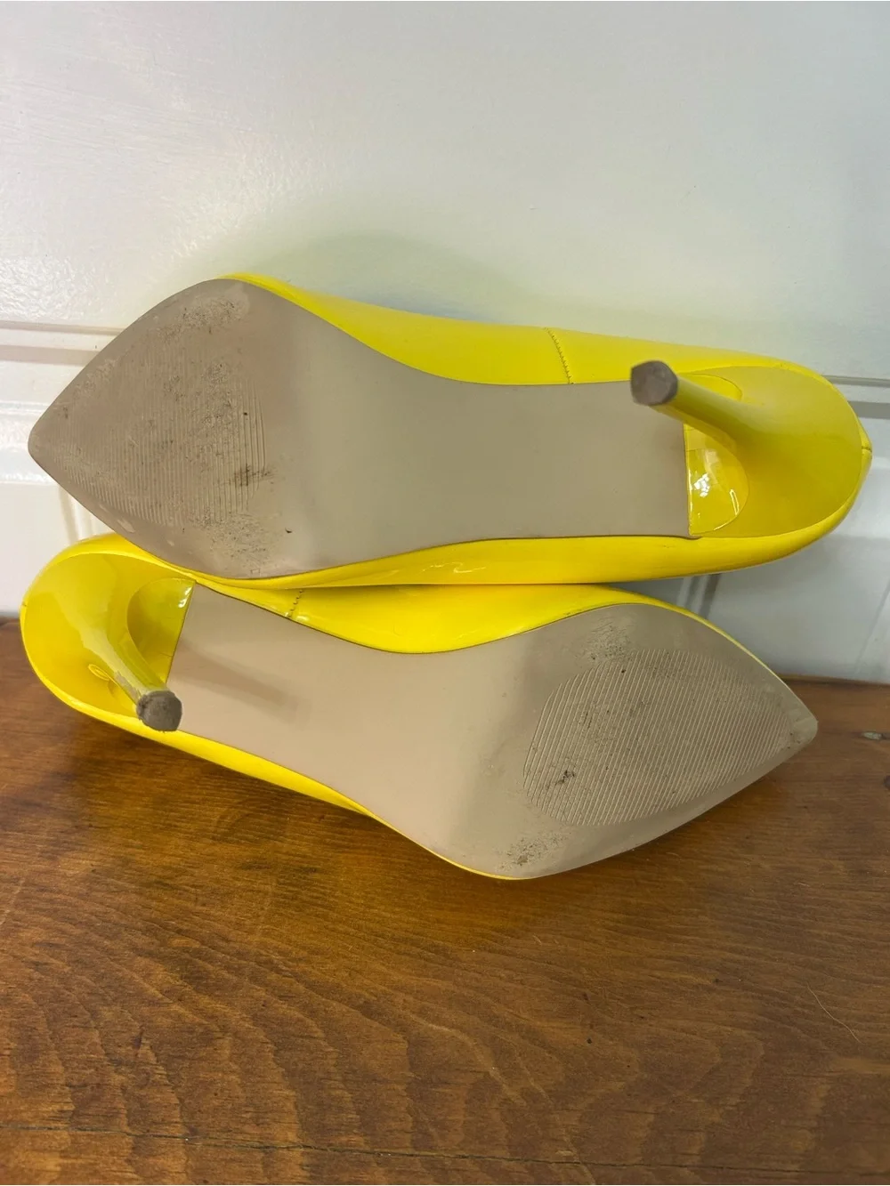 Madden Girl Yellow Patent Pointed-Toe Stiletto Pumps size 11
